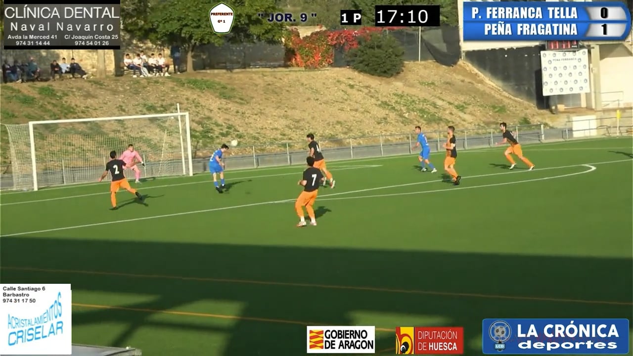 (RESUMEN Y GOLES)  Peña Ferranca Tella 4-2 P. Fragatina  Jor. 9 - Preferente Gr 1