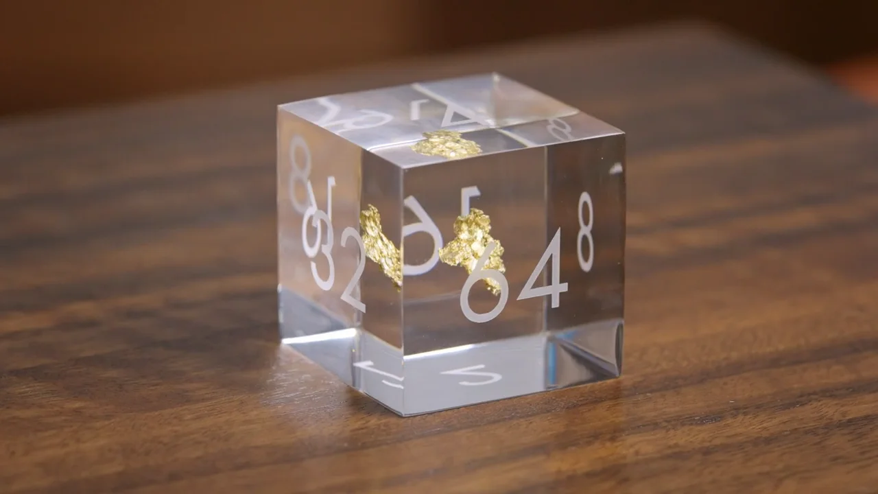 Resin Backgammon Doubling Cubes | Alexandra Llewellyn