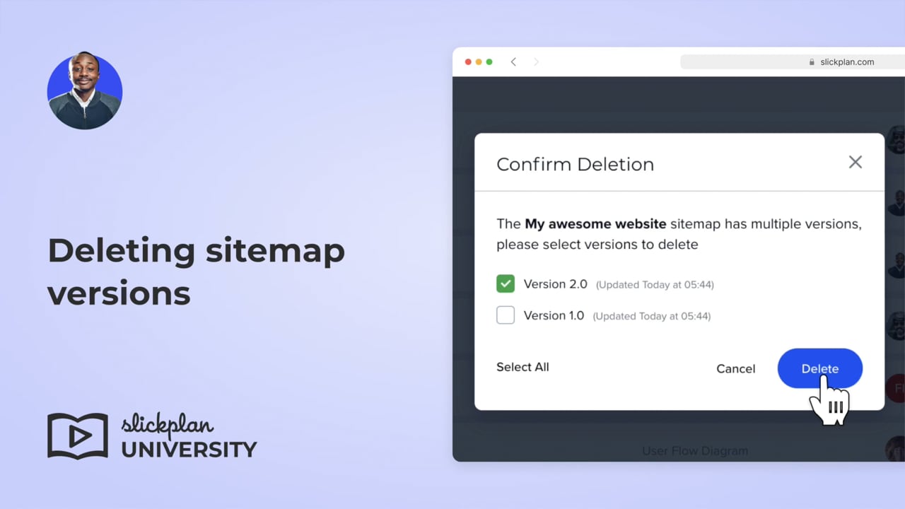 Deleting sitemap versions