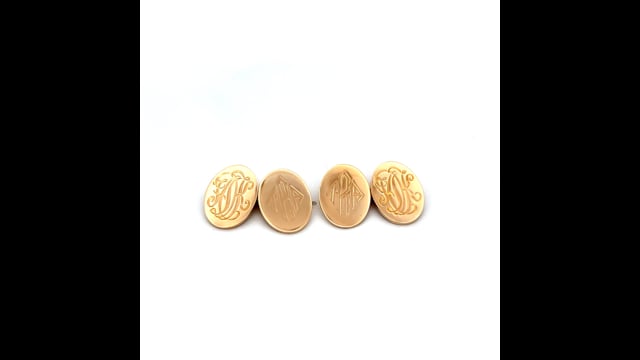 Antique Victorian Tiffany & Co Cufflinks in 14k Yellow Gold