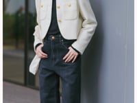 2025年 スピックアンドスパン ループヤーンツイードジャケット 2025年 スピックアンドスパン ループヤーンツイードジャケット