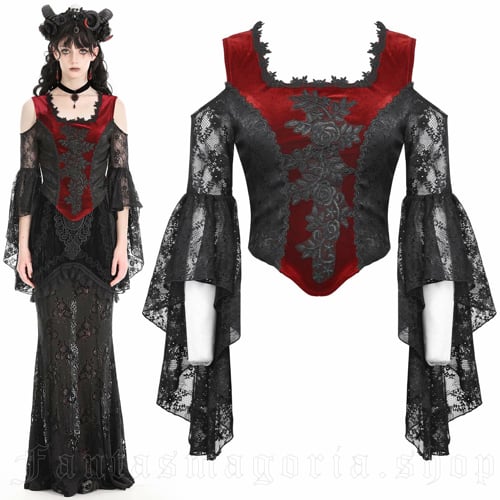 Crimson Court Elegant Gothic Corset Top video