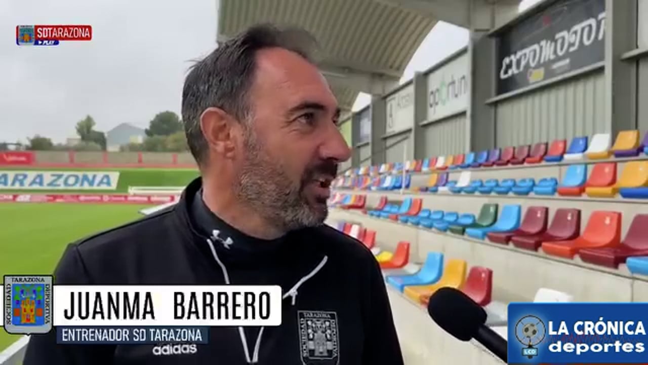 LA PREVIA / SD Tarazona - Gimnástica Segoviana / JUANMA BARRERO (Entrenador Tarazona) J12 - 1ª RFEF / Fuente: SD Tarazona 