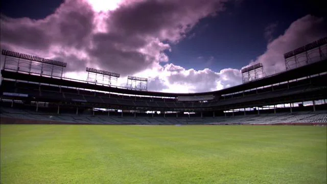 Chicago Cubs Wrigley Field Panorama - Night Game