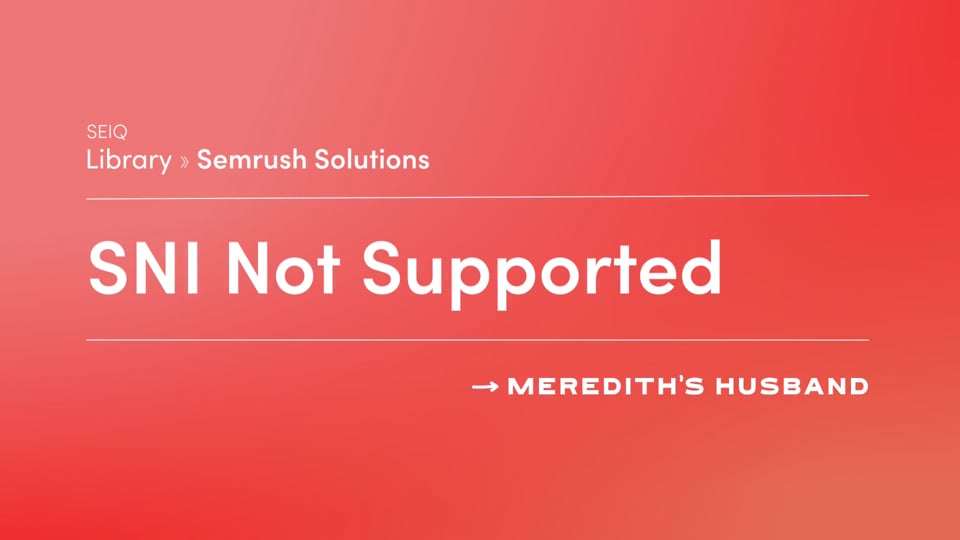 Subdomains don't support SNI