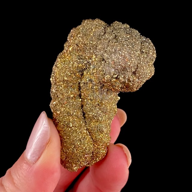 Baryte stalactite coated by Marcasite