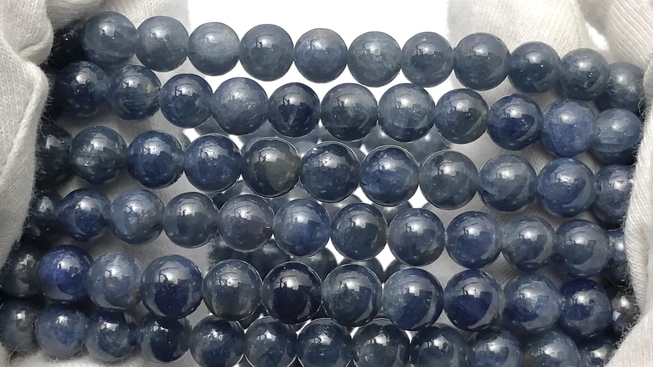 アフリカ産サファイア ラウンド6mm ブレスレット｜天然石ビーズの卸
