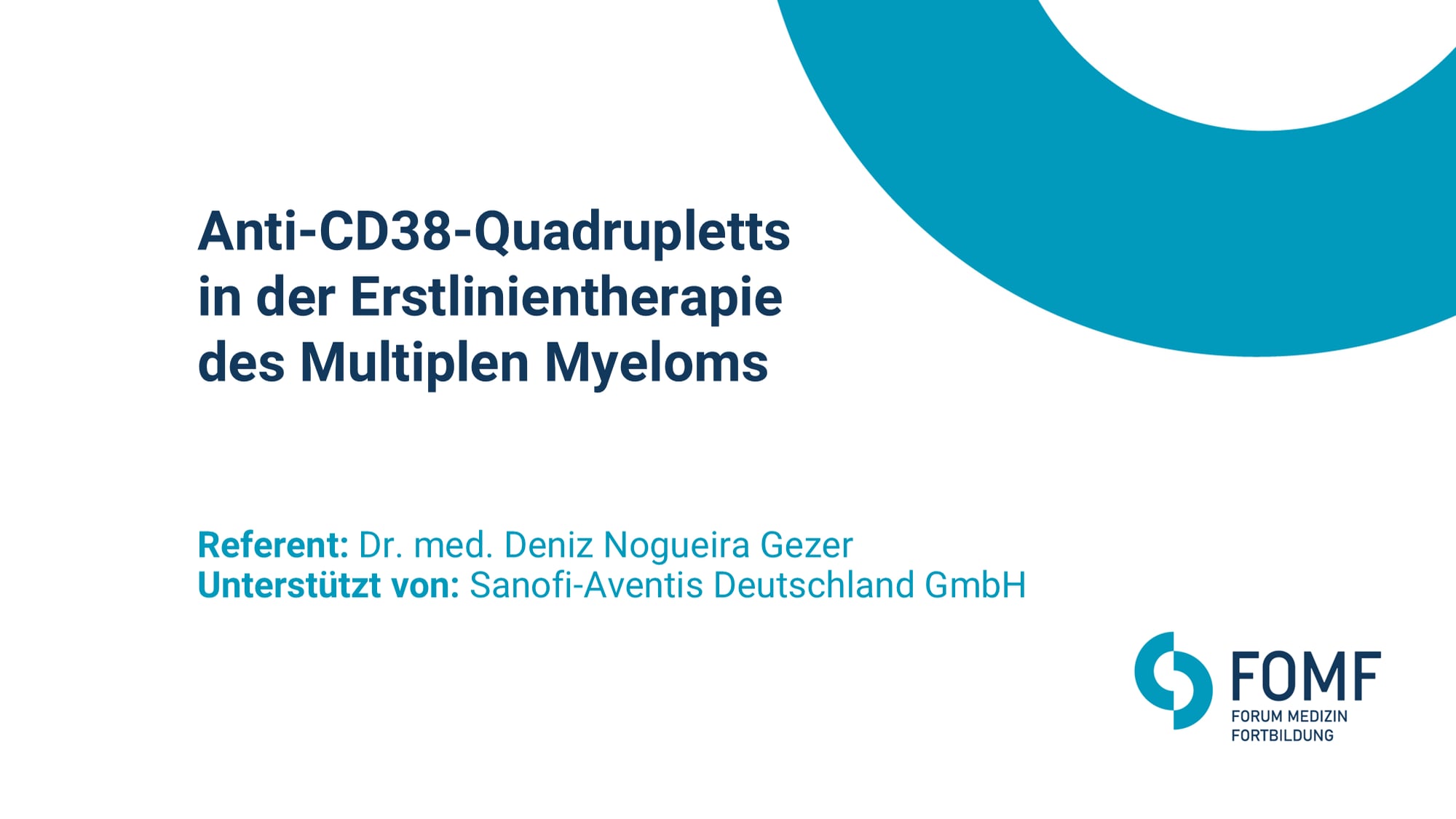 Anti-CD38-Quadrupletts in der Erstlinientherapie des Multiplen Myeloms