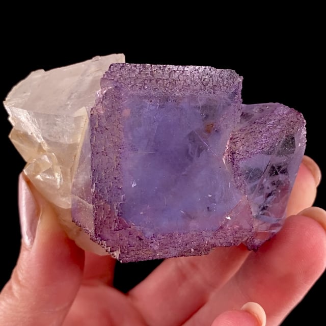 Fluorite (gemmy bi-colored crystals)