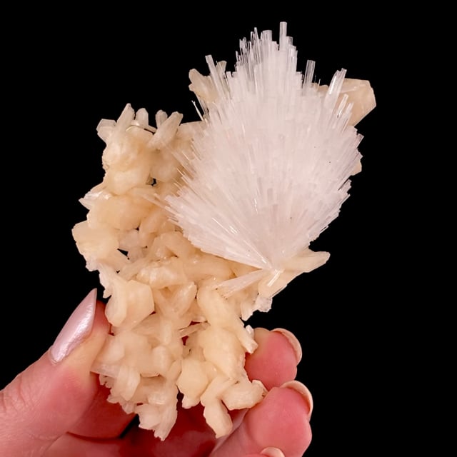 Scolecite on Stilbite-Ca