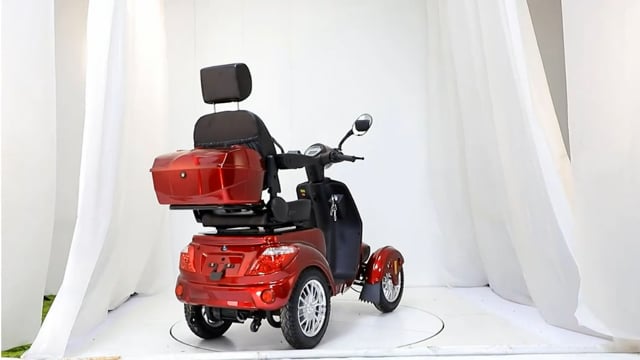 video Mobility Scooter with Detachable Roof for Seniors & Adults,