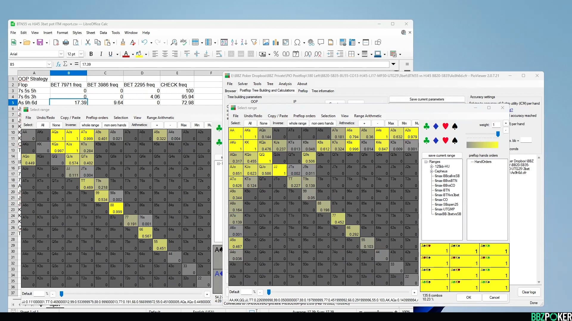 BTN(55) vs HJ(45) 3bet pots – 180Left/ITM Postflop Part 1
