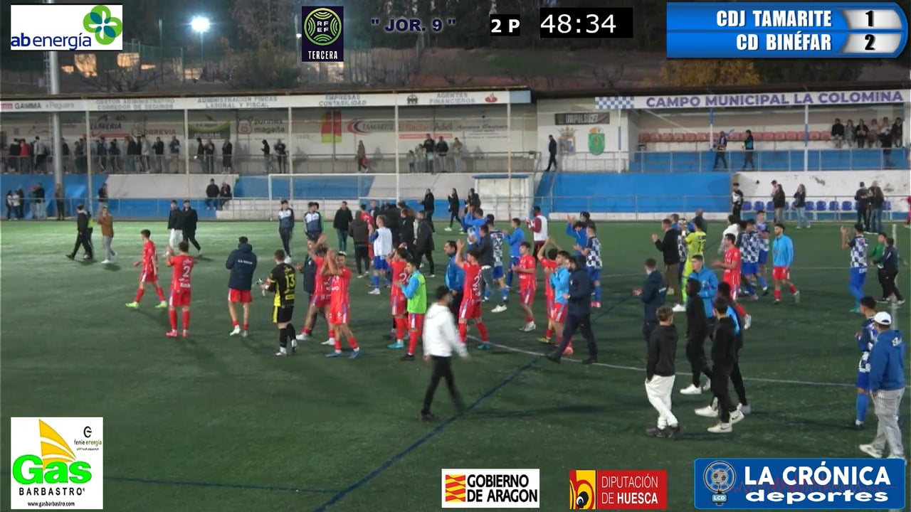 (RESUMEN Y GOLES) CDJ Tamarite 1-2 CD Binéfar / Jor. 9 / Tercera Rfef