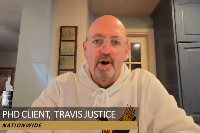 Travis Justice testimonial video still