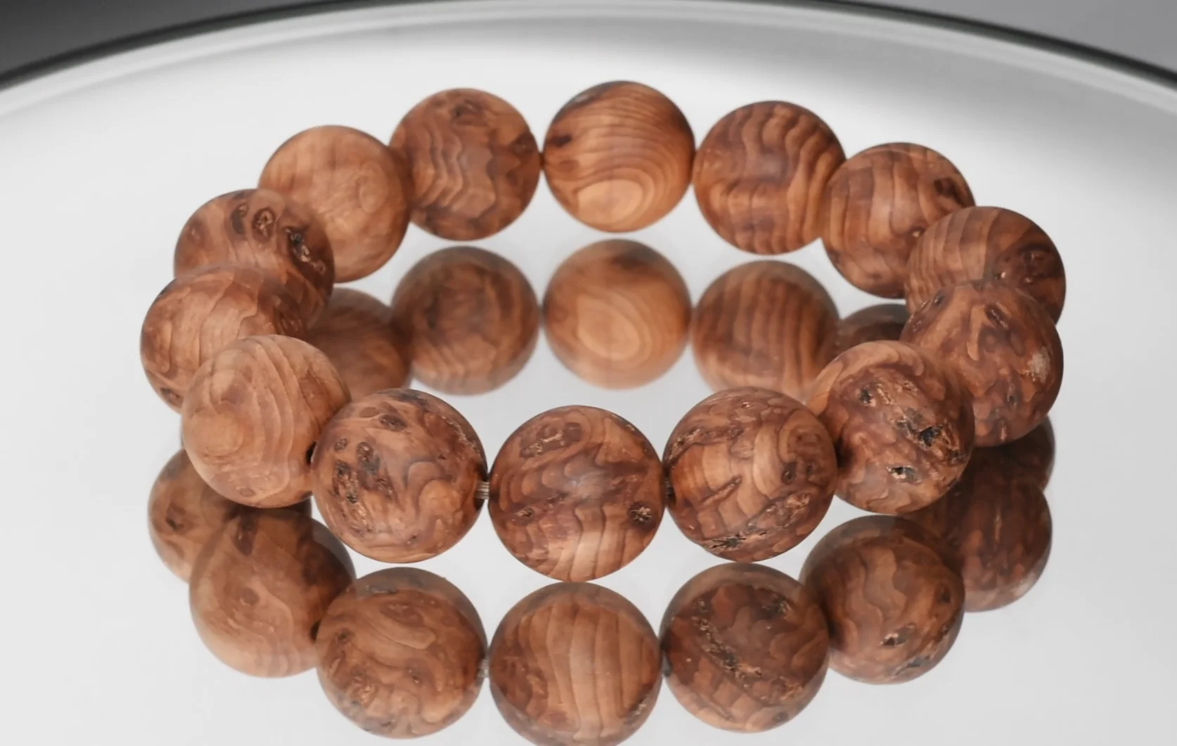 最高級屋久杉「泡瘤」ブレスレット 15.5mm #QK275 - プレミアム天然石