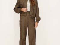 Brown jacket with pockets textured | My Jewellery
