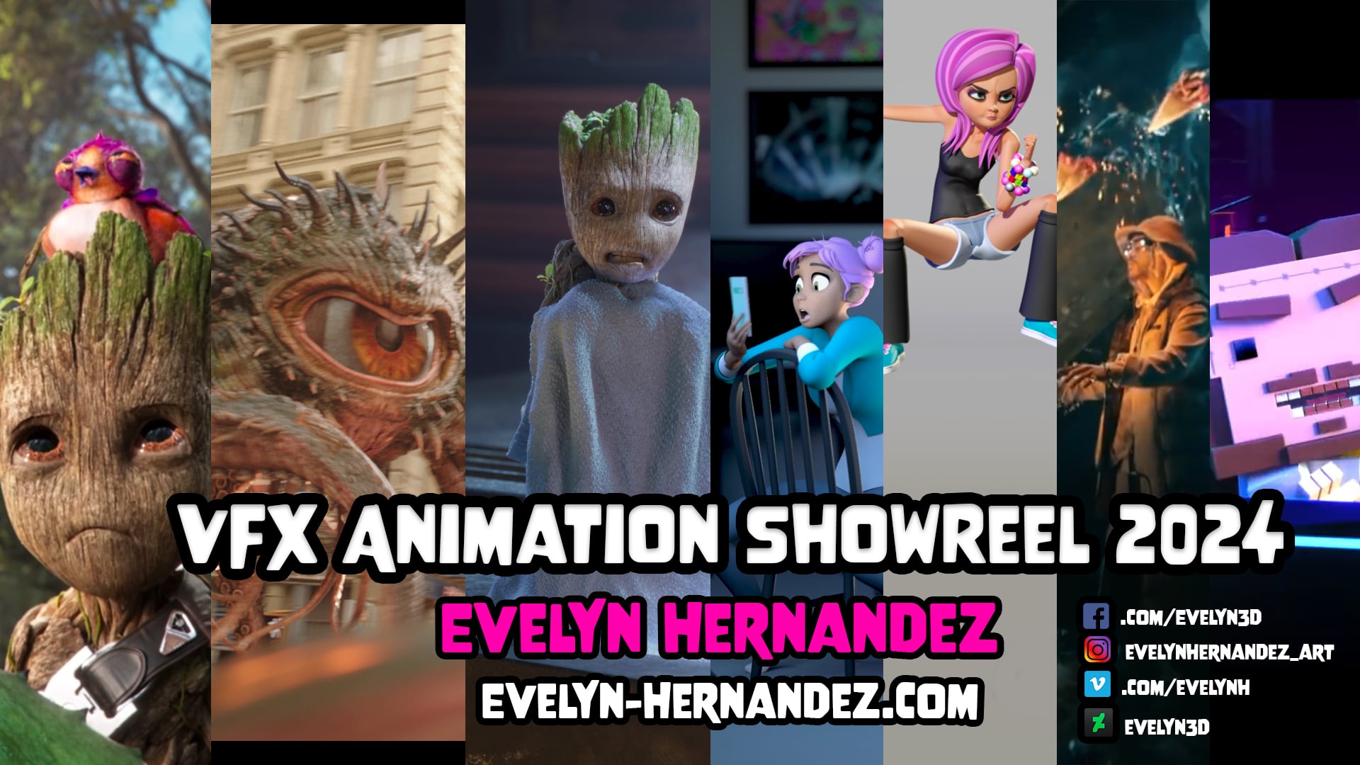 VFX Animation Showreel 2024 - Evelyn Hernandez
