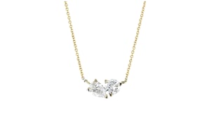 1.00 ct. t.w. Lab-Grown Diamond Toi et Moi Necklace in 14kt Yellow Gold