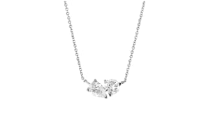 1.00 ct. t.w. Lab-Grown Diamond Toi et Moi Necklace in 14kt White Gold