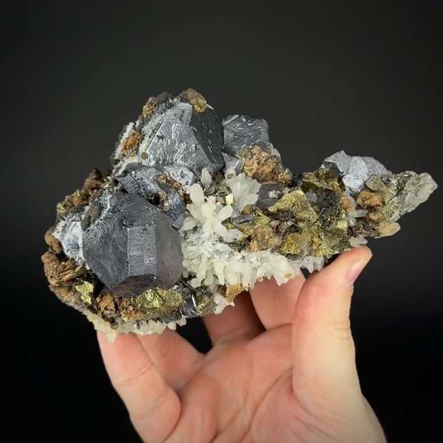 Galena, Chalcopyrite, Quartz, etc.