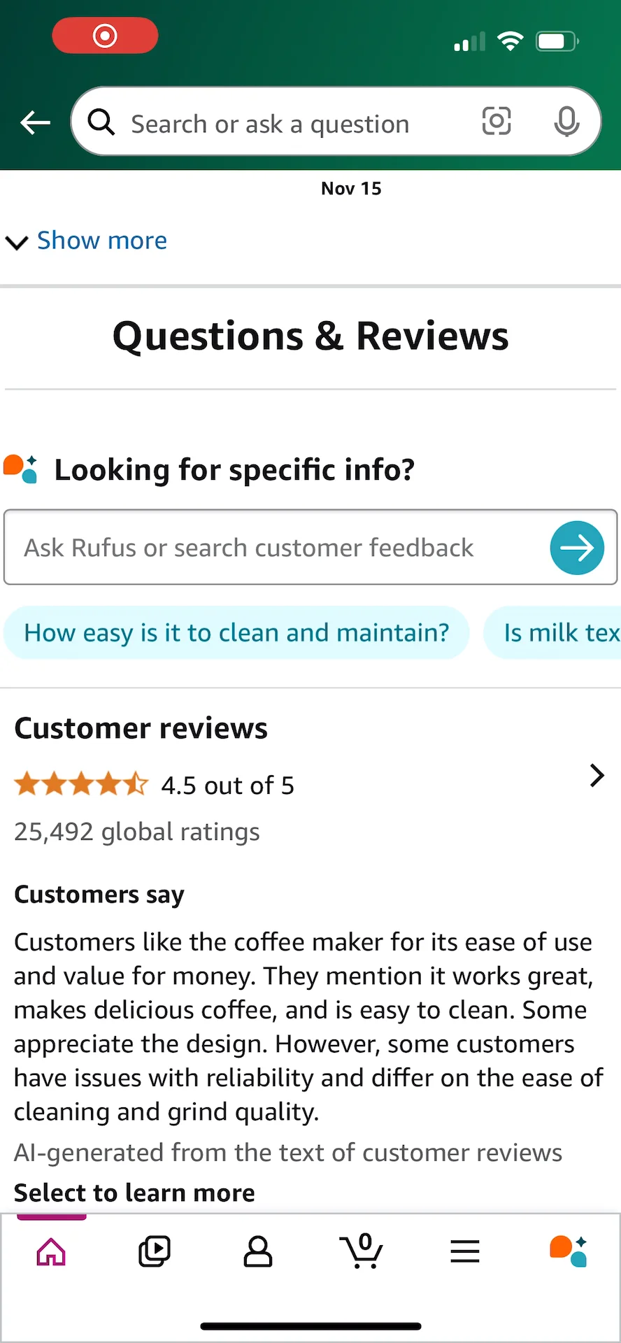 Amazon Rufus Example
