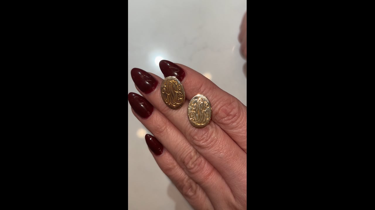 Antique Victorian Tiffany & Co Cufflinks in 14k Yellow Gold