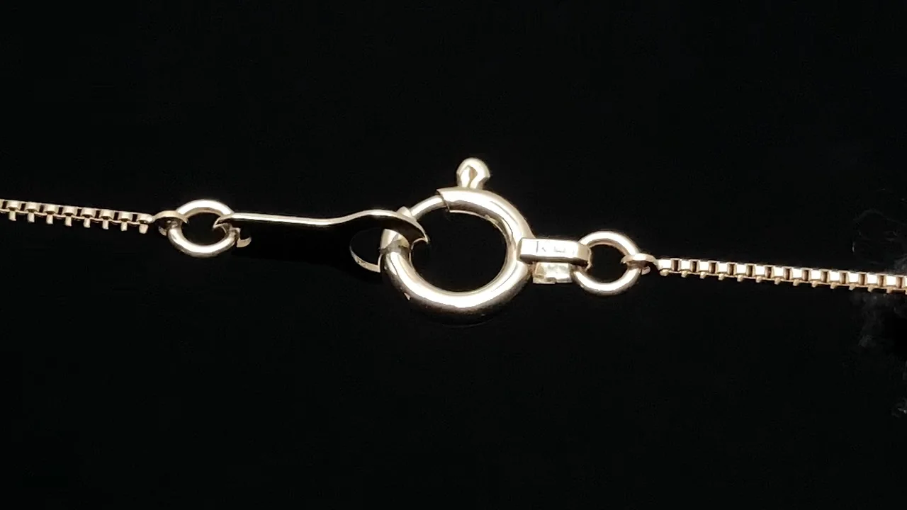 K10 Yellow Gold】 ネックレス ボックスチェーン 約0.6mm幅 50cm