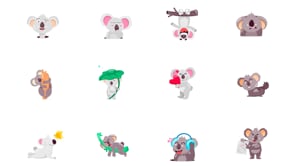 Koala Bear Animation Stickers, an Emoji Icon by Vectors Market (Thumbnail 3 of 3)