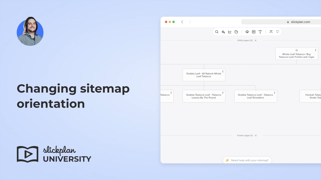 Changing sitemap orientation