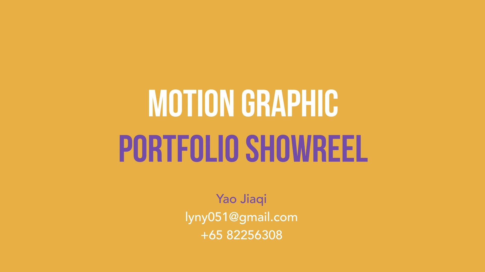 Motion Graphic Portfolio Showreel 2024
