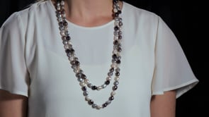10-11mm Multicolored Cultured Baroque Pearl Long Endless Necklace with Sterling Silver Shortener