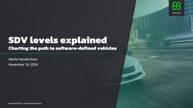 SDV levels explained: charting the path to software-defined vehicles