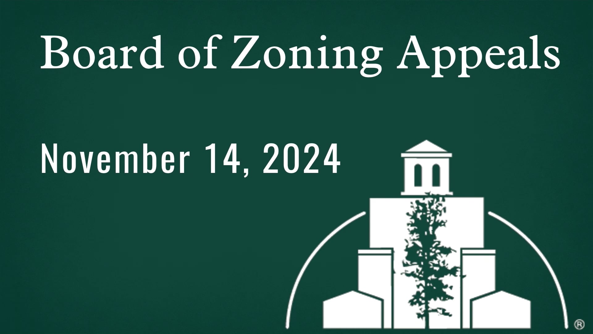 Board of Zoning Appeals November 14