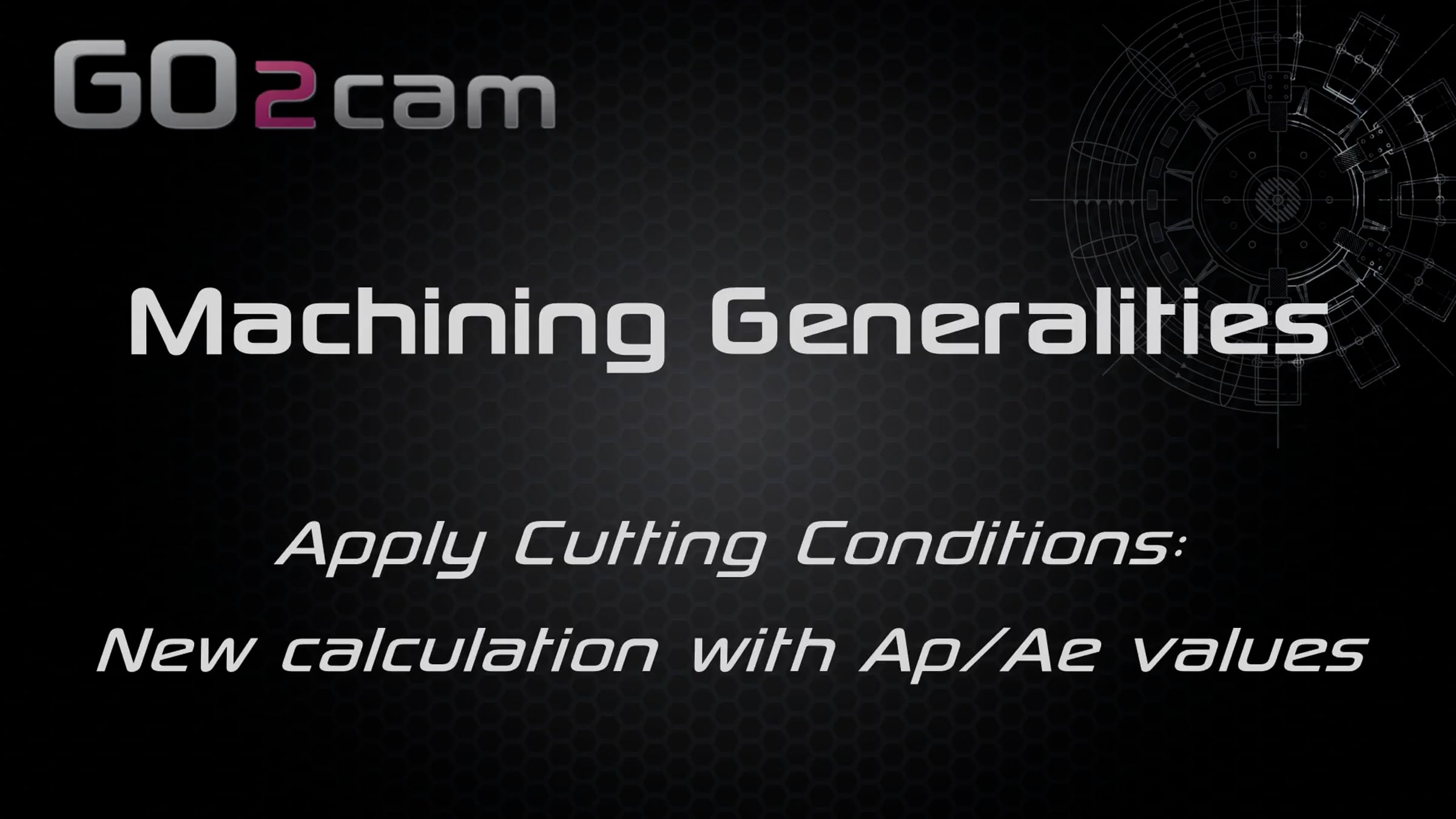 Apply Cutting Conditions: New Calculation with Ap/Ae Values