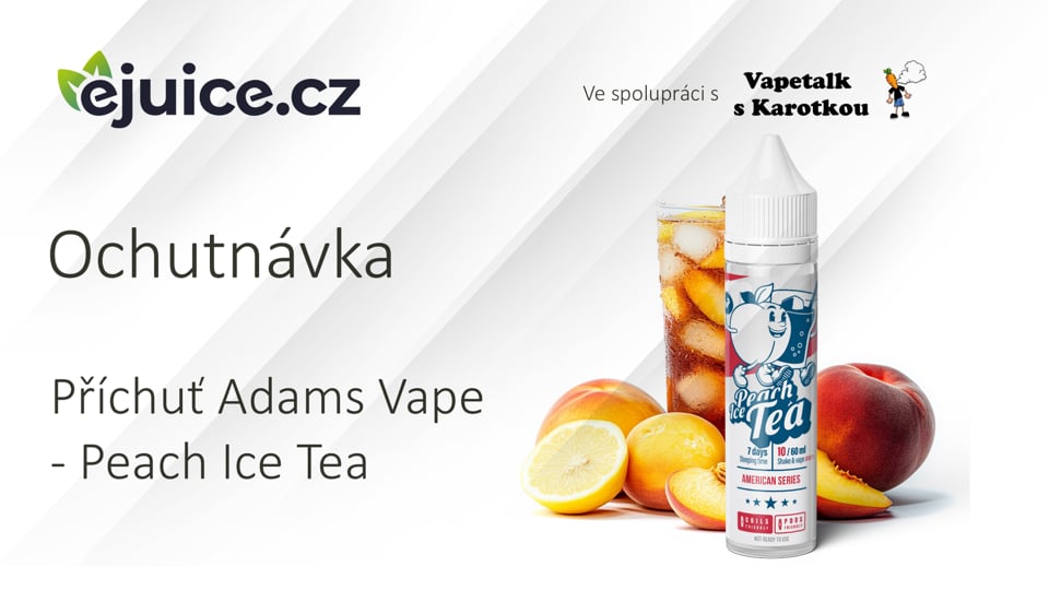 Příchuť Adams Vape American Series S&V Peach Ice Tea - ochutnávka (CZ)