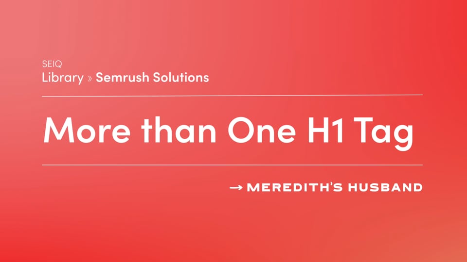 More than one h1 tag