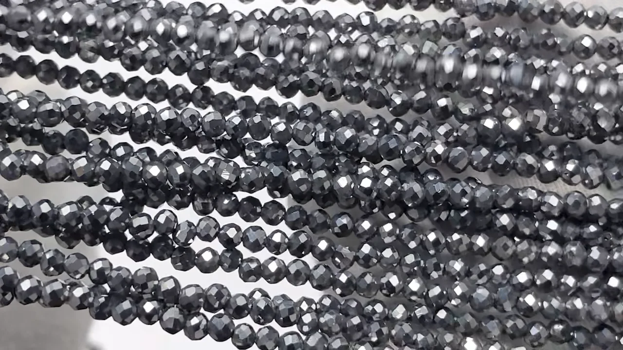 テラヘルツ ラウンドカット2mm 1連(ネックレス)｜天然石ビーズの卸問屋