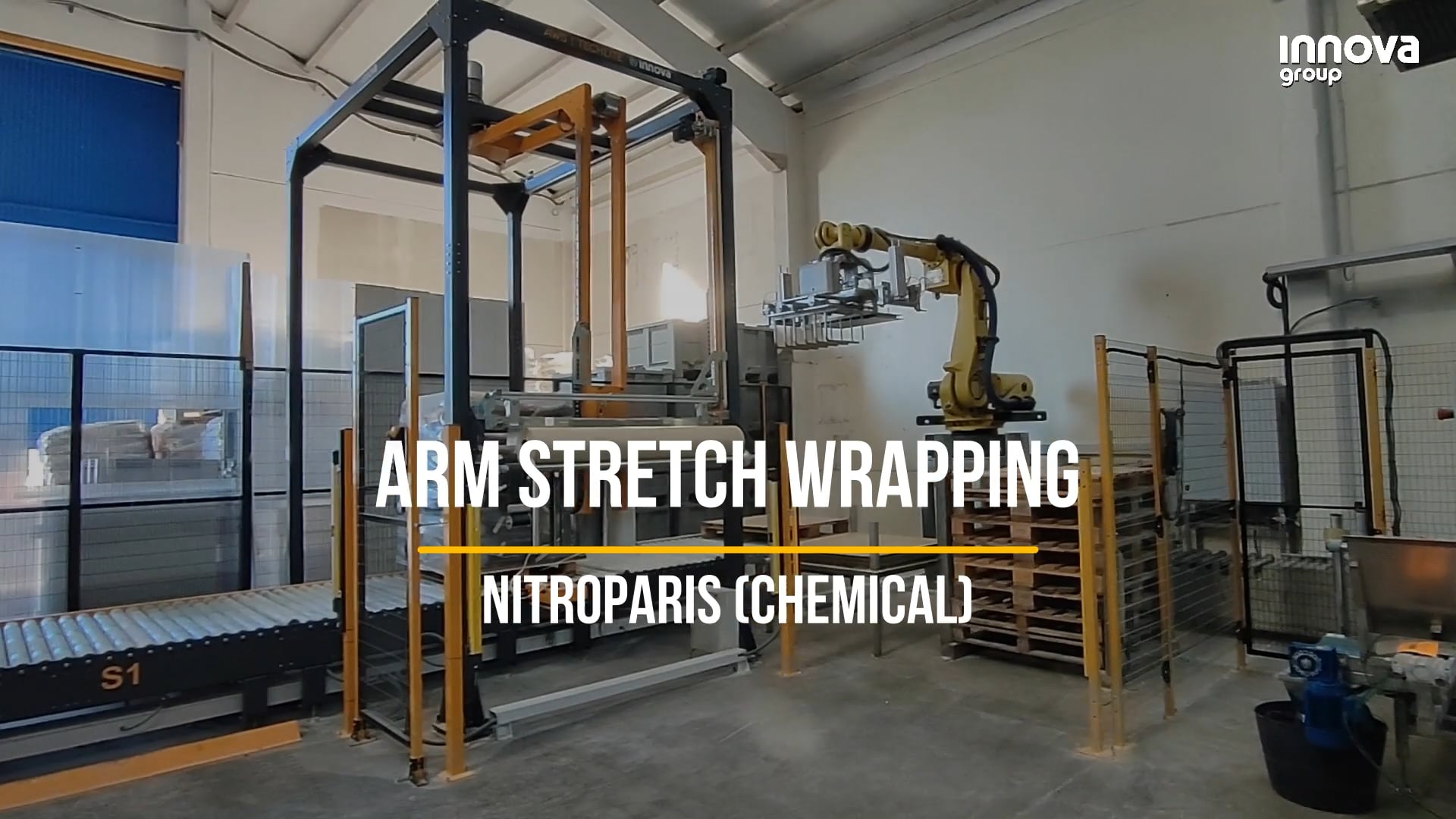 Arm Stretch Wrapping line at Nitroparis (Chemical industry) | Videos ...
