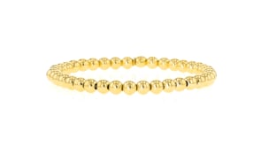 Italian 18kt Gold Vermeil Jewelry Set: Three 3-5mm Bead Stretch Bracelets