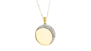 .50 ct. t.w. Diamond Crescent Moon Pendant Necklace in 18kt Yellow Gold