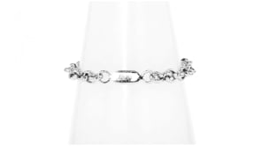Sterling Silver Jewelry Set: Two Curb and Rolo-Link Rings
