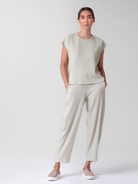 Textured Stretch Rib Lantern Pant | EILEEN FISHER Textured Stretch Rib Lantern Pant | EILEEN FISHER