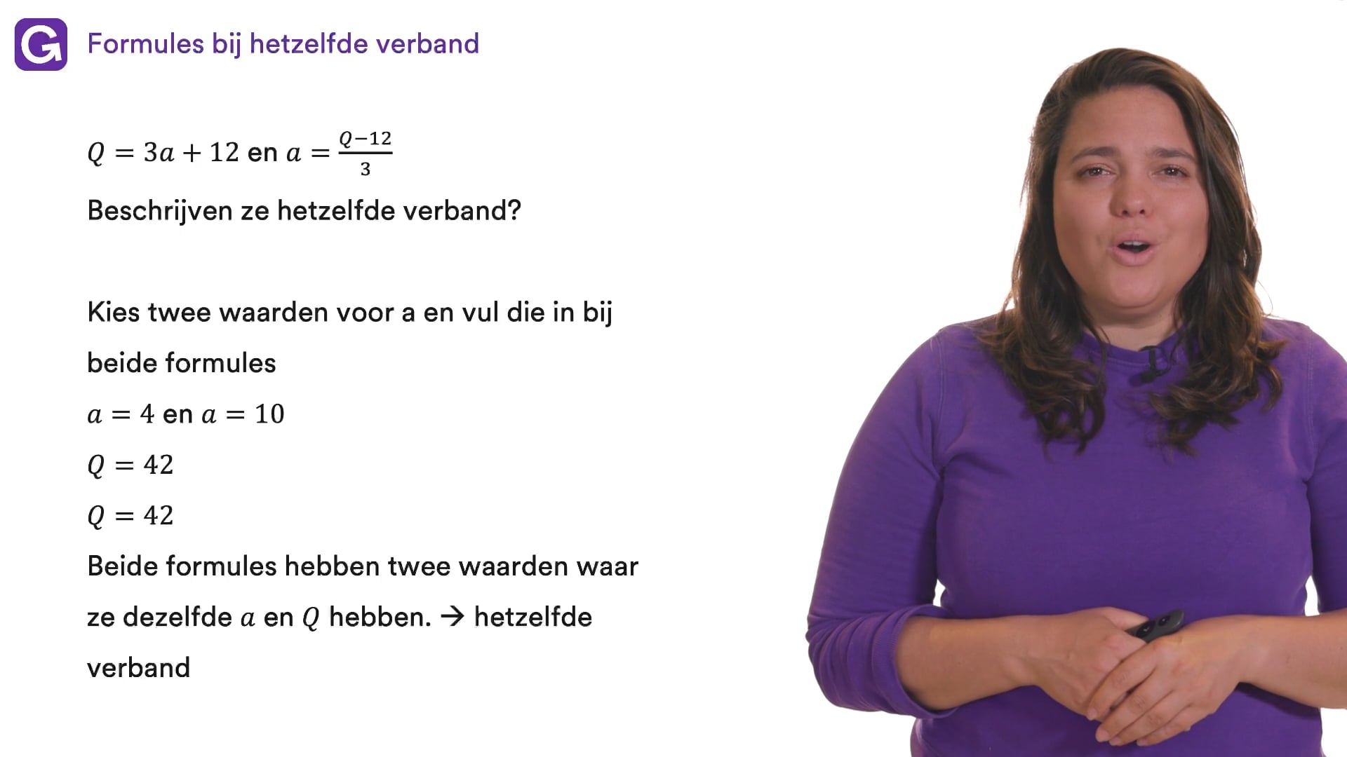 Formules bij hetzelfde verband oefenen | StudyGo