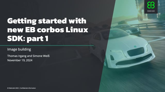 Getting started with new EB corbos Linux SDK: part 1 – image building