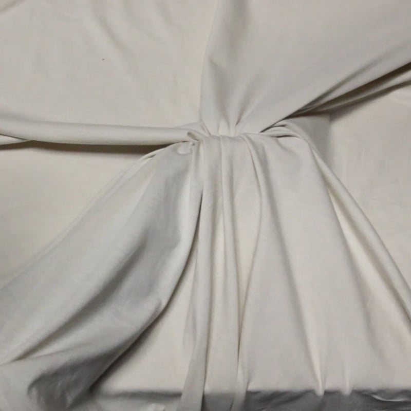 Vidéo: Jersey 100% coton GOTS - Blanc cassé