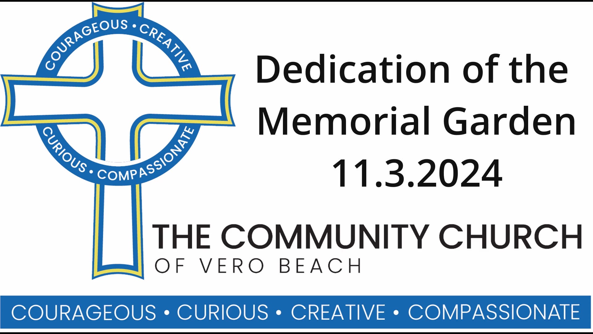 Memorial Garden Dedication - November 3, 2024