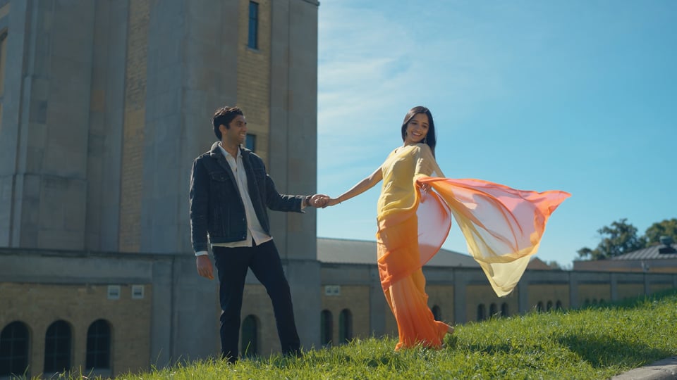 Bollywood romance - still from Meera & Sam's e-shoot by Happy Soul Films