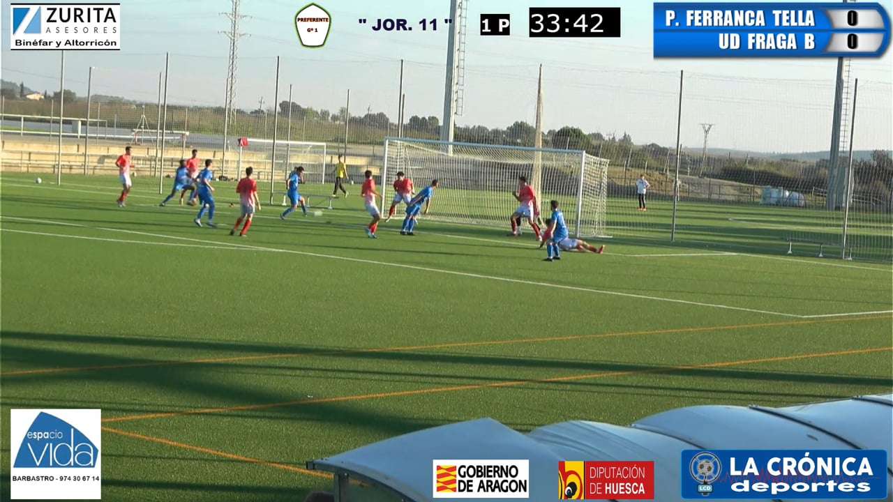 (RESUMEN Y GOLES) Peña Ferranca Tella 3-0 UD Fraga B / Jor. 11 - Preferente Gr 1