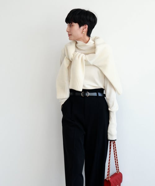 タックウエストワイドパンツ【WEB限定サイズL】 | [公式]バン