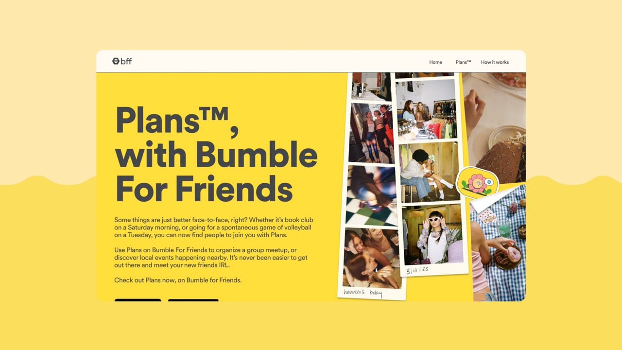 Video thumbnail: Bumble_Plans